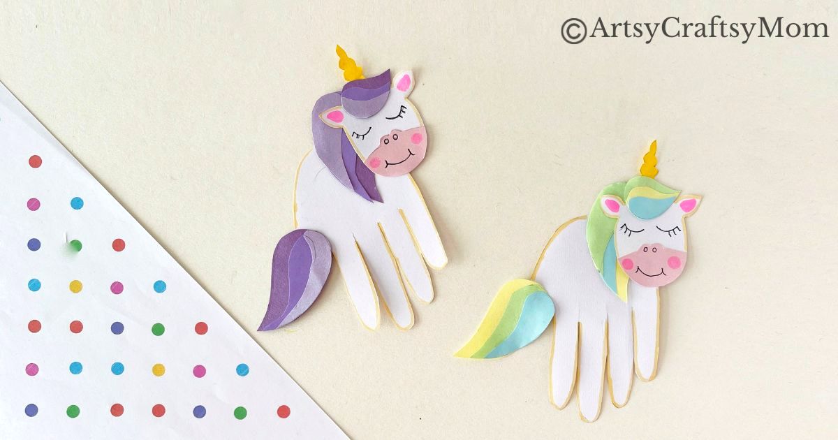 How does a handprint become a unicorn? With some magic, of course, and also through this Gorgeous Handprint Unicorn Craft for Kids!