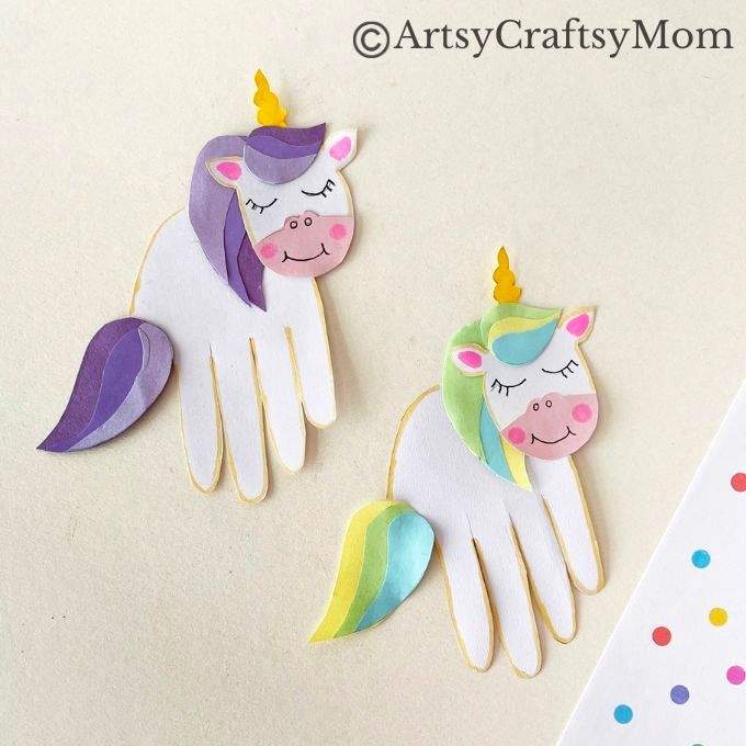 How does a handprint become a unicorn? With some magic, of course, and also through this Gorgeous Handprint Unicorn Craft for Kids!