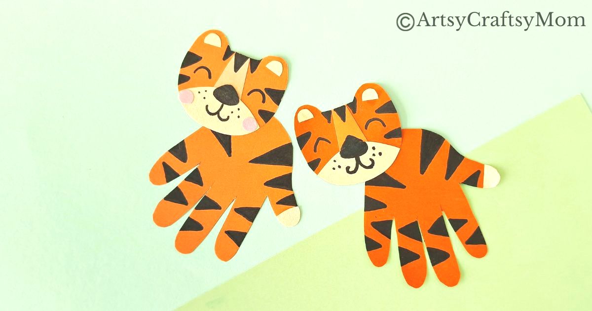 Here's a cute handprint tiger craft that preschoolers & kindergarteners would love! Perfect for International Tiger Day or India's Independence Day.
