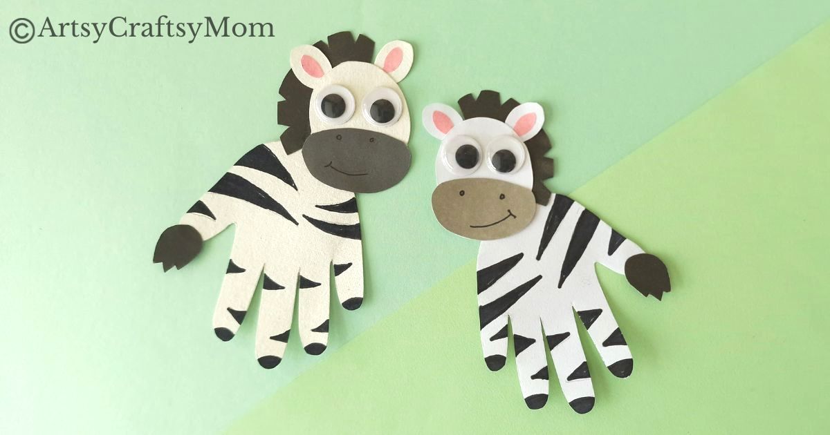 Learn some fun facts about the zebra as you make this easy and fun handprint zebra craft! Perfect for young kids like toddlers and preschoolers!