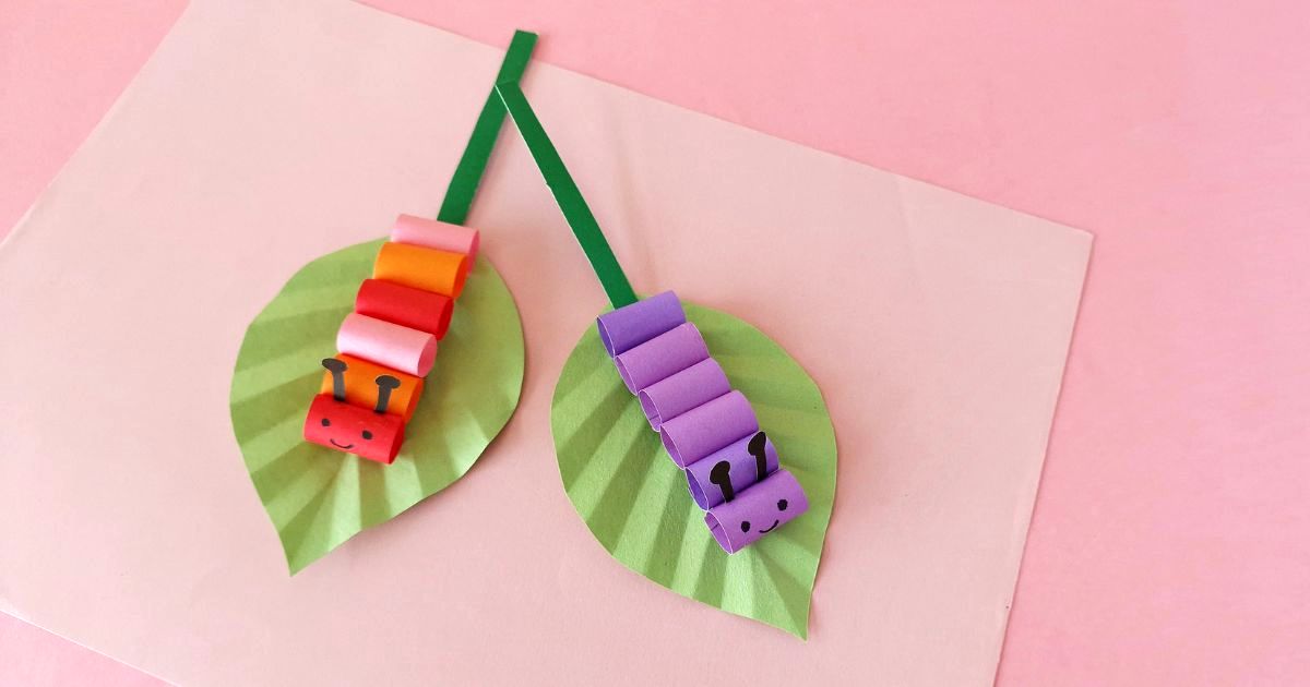 Kids are going to love making this simple and easy moving caterpillar craft! Not only is it fun to make, it's also going to be great to play with!
