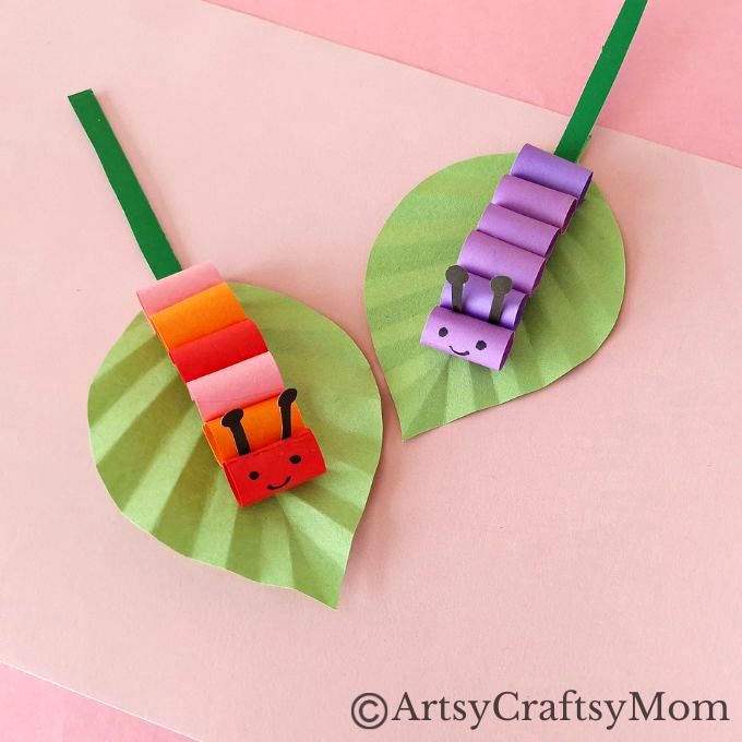 Kids are going to love making this simple and easy moving caterpillar craft! Not only is it fun to make, it's also going to be great to play with!
