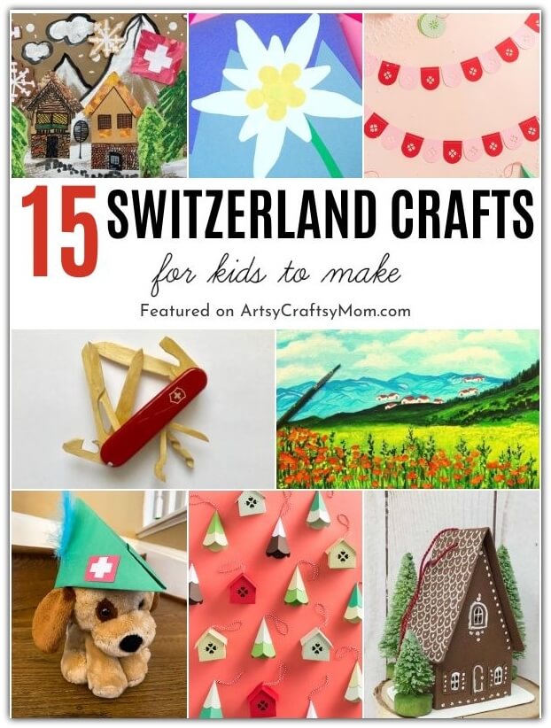 Learn about the gorgeous and magical country of chocolate, cheese and the alps - with these fun and easy Switzerland crafts for kids!