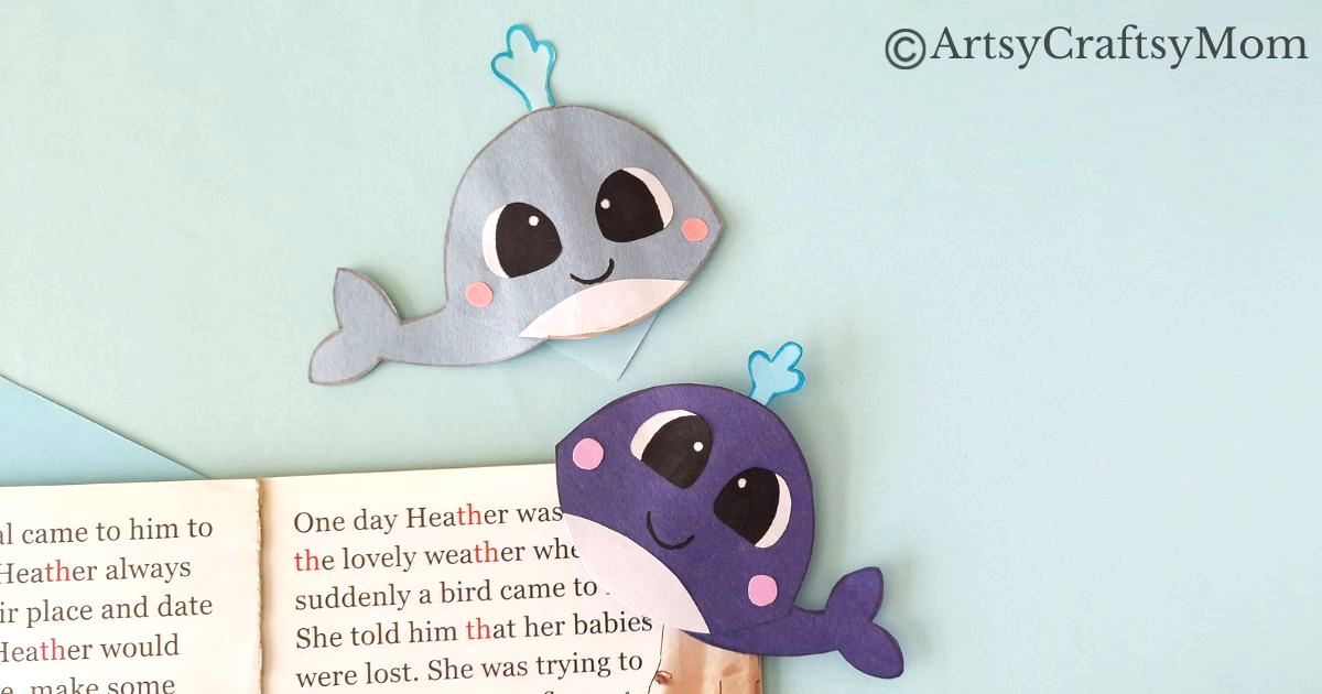 Looking for a little reading partner to hold your place in your book? This easy and fun Whale Bookmark Craft for Kids is just what you need!