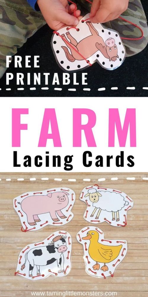 These farm themed printables are perfect for young kids, even toddlers and preschoolers! Have fun cutting, drawing, lacing and playing around!