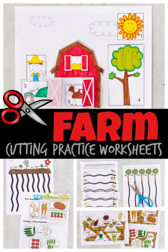 These farm themed printables are perfect for young kids, even toddlers and preschoolers! Have fun cutting, drawing, lacing and playing around!