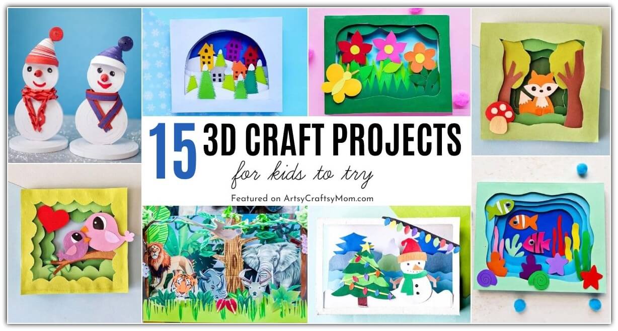 Why stick to two dimensions when you can go for the third? Have fun with our 3D crafts for kids, easily made without any special materials!