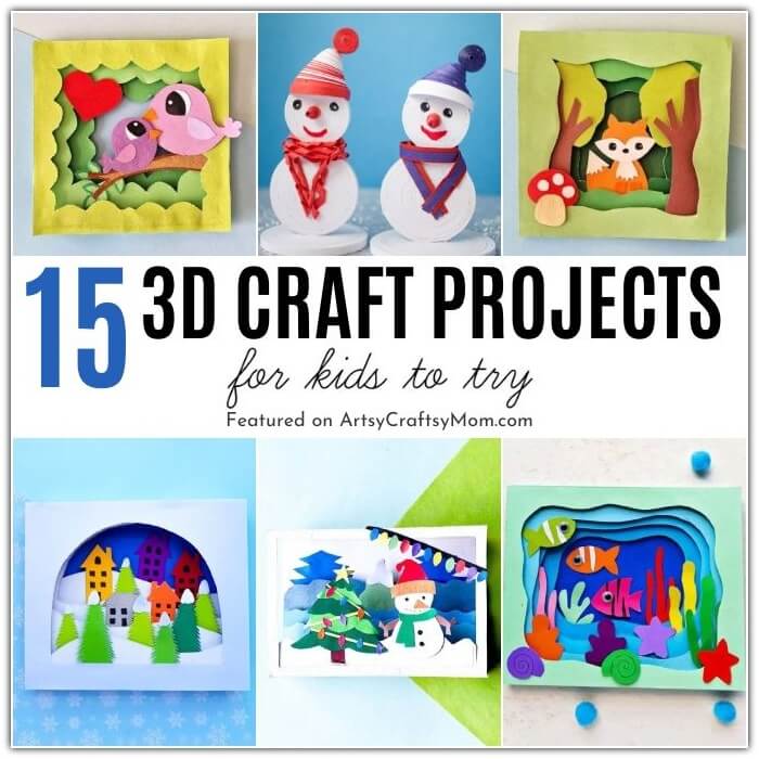 Why stick to two dimensions when you can go for the third? Have fun with our 3D crafts for kids, easily made without any special materials!
