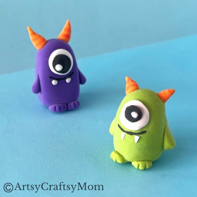 Want to gift your friend something special this Halloween? Try making this DIY clay monster - it's easy to make, super cute and not at all scary!
