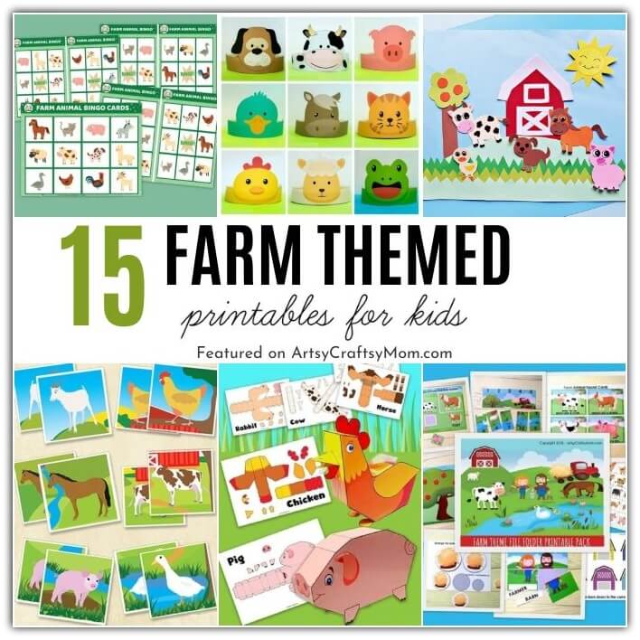 These farm themed printables are perfect for young kids, even toddlers and preschoolers! Have fun cutting, drawing, lacing and playing around!