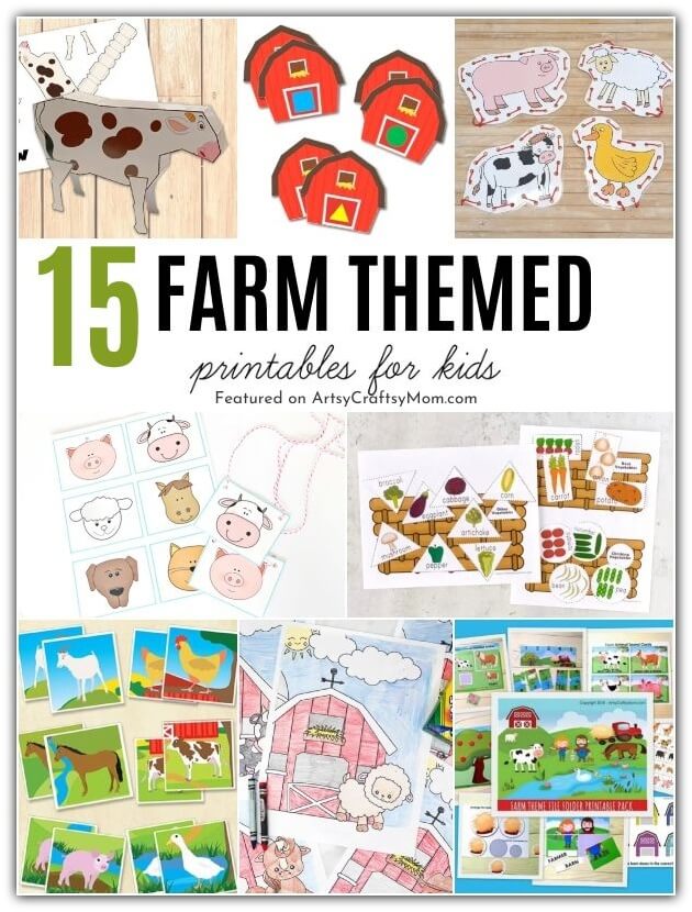These farm themed printables are perfect for young kids, even toddlers and preschoolers! Have fun cutting, drawing, lacing and playing around!