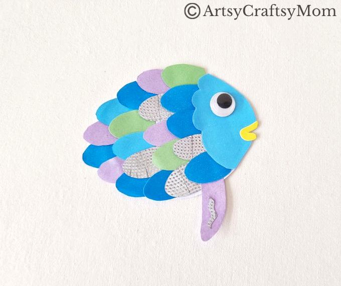 Celebrate the timeless classic 'The Rainbow Fish' with a gorgeous rainbow fish papercraft for kids! If you haven't read it yet, now's a great time for it!