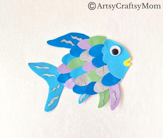 Celebrate the timeless classic 'The Rainbow Fish' with a gorgeous rainbow fish papercraft for kids! If you haven't read it yet, now's a great time for it!