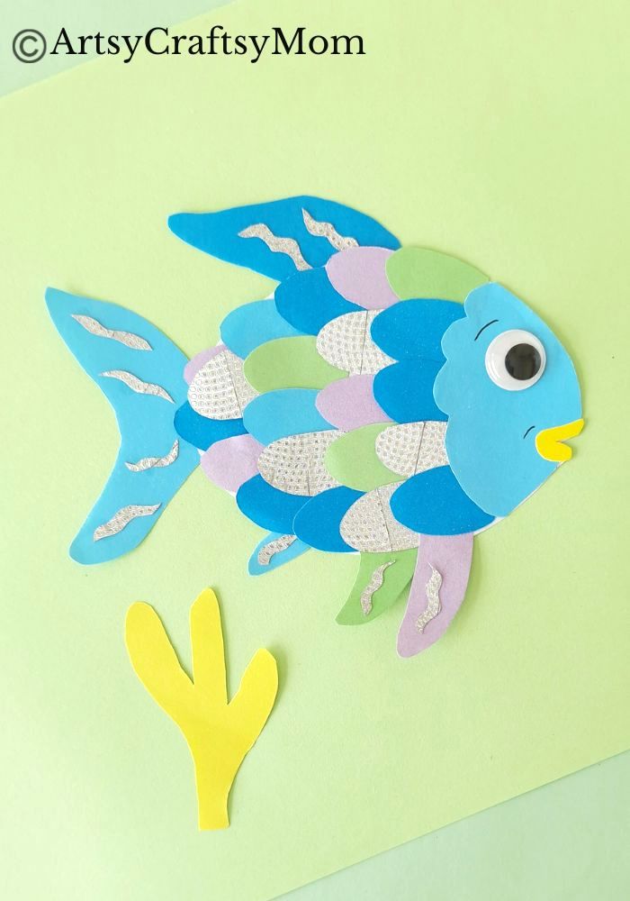 Celebrate the timeless classic 'The Rainbow Fish' with a gorgeous rainbow fish papercraft for kids! If you haven't read it yet, now's a great time for it!