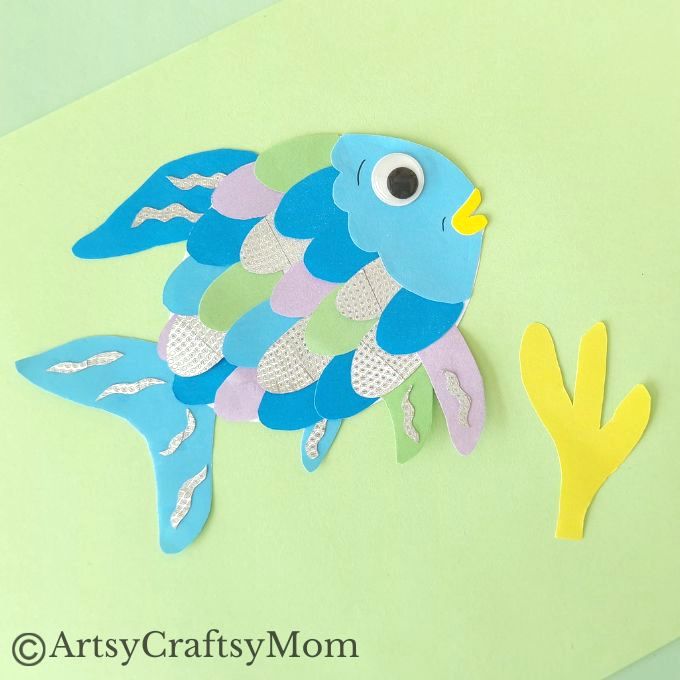 Celebrate the timeless classic 'The Rainbow Fish' with a gorgeous rainbow fish papercraft for kids! If you haven't read it yet, now's a great time for it!