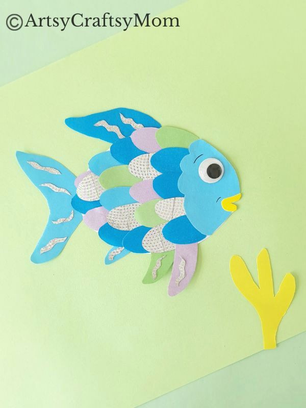 Celebrate the timeless classic 'The Rainbow Fish' with a gorgeous rainbow fish papercraft for kids! If you haven't read it yet, now's a great time for it!