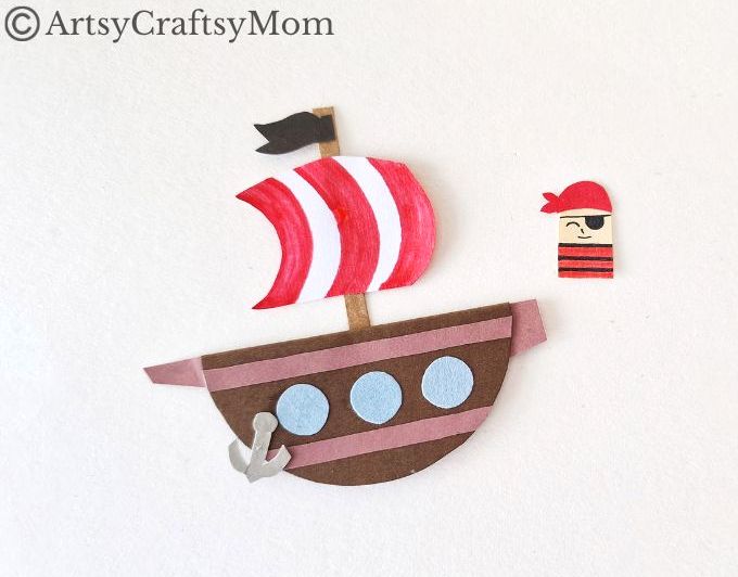Here's a rocking pirate ship craft that kids will love - it includes a cute little pirate too! The fact that the ship rocks makes it great for the high seas!