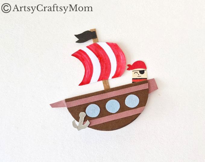 Here's a rocking pirate ship craft that kids will love - it includes a cute little pirate too! The fact that the ship rocks makes it great for the high seas!