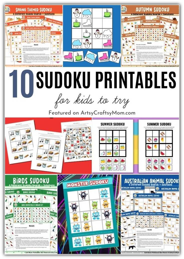 10 Sensational Sudoku Printables for Kids 1 Introduce kids to the world of sudoku puzzles with these fun and cute sudoku printables for kids! Complete with templates along with instructions.