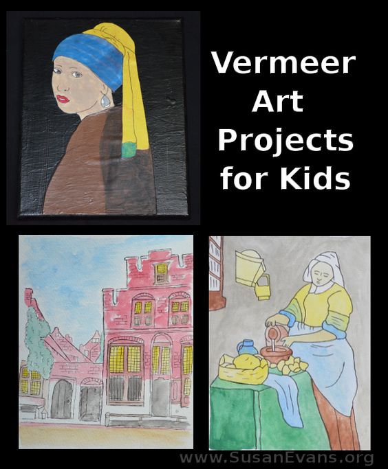 Learn about Johannes Vermeer, one of the greatest painters of the Dutch Golden Age, with some gorgeous Johannes Vermeer art projects for kids!