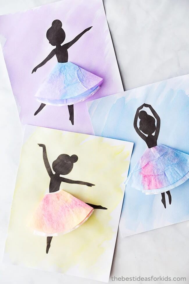 If you've got a ballet enthusiast at home, they'll love these pretty ballerina crafts for kids! Make ballerinas out of pipe cleaners, coffee filters & more!