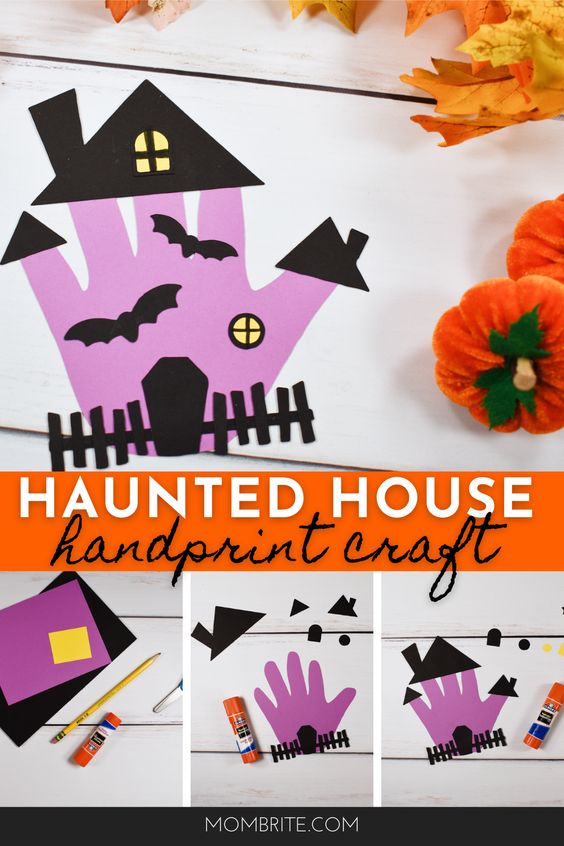 This Halloween, have fun making haunted house crafts out of anything - popsicle sticks, paper, boxes, paper rolls, cardboard paper plates and more!