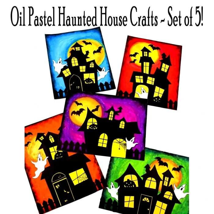 This Halloween, have fun making haunted house crafts out of anything - popsicle sticks, paper, boxes, paper rolls, cardboard paper plates and more!