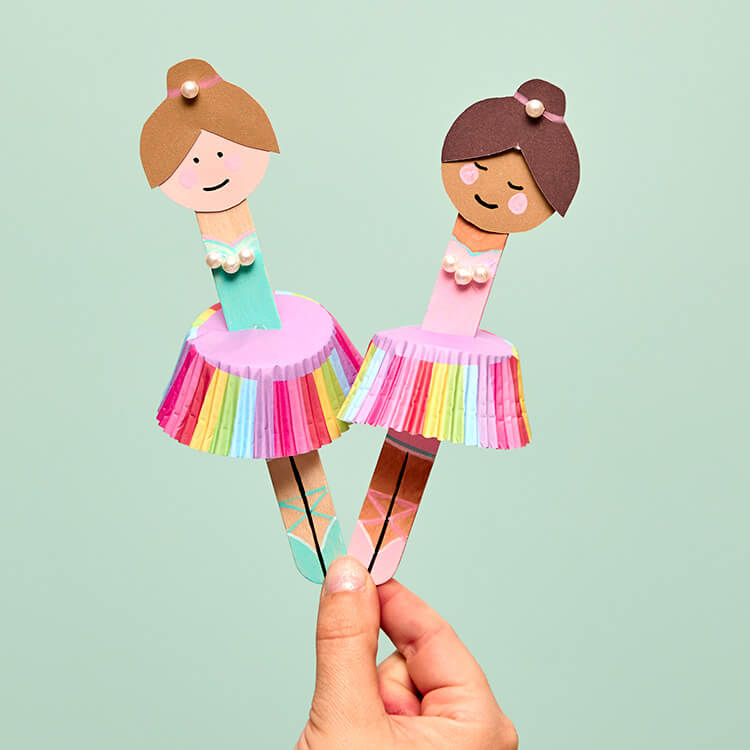 If you've got a ballet enthusiast at home, they'll love these pretty ballerina crafts for kids! Make ballerinas out of pipe cleaners, coffee filters & more!