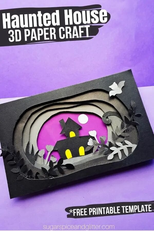 This Halloween, have fun making haunted house crafts out of anything - popsicle sticks, paper, boxes, paper rolls, cardboard paper plates and more!