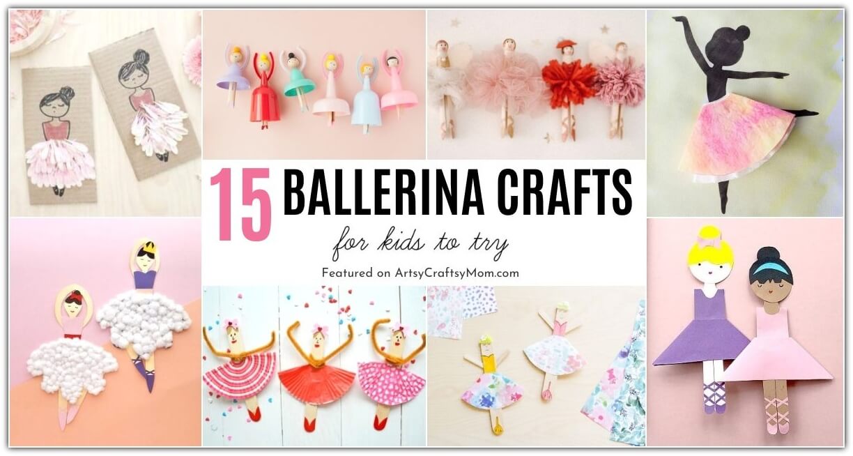 If you've got a ballet enthusiast at home, they'll love these pretty ballerina crafts for kids! Make ballerinas out of pipe cleaners, coffee filters & more!