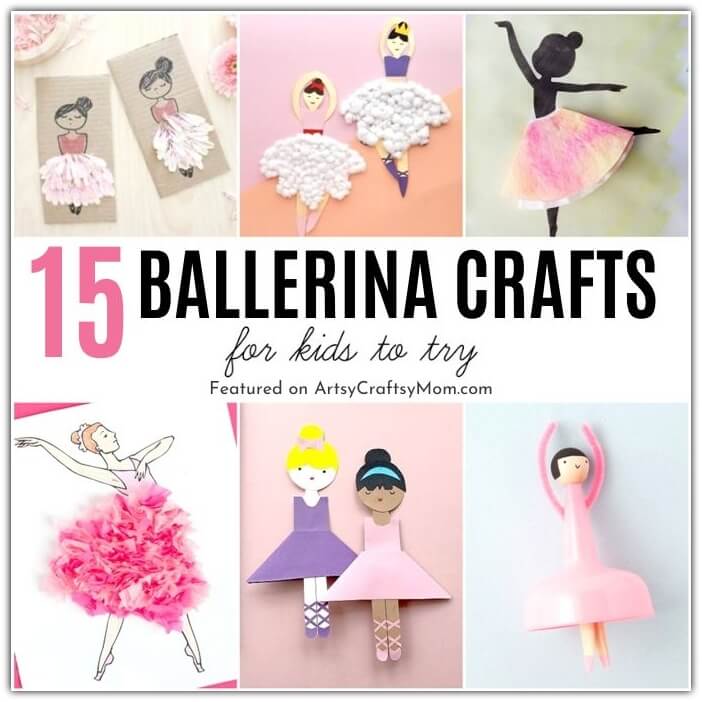 If you've got a ballet enthusiast at home, they'll love these pretty ballerina crafts for kids! Make ballerinas out of pipe cleaners, coffee filters & more!