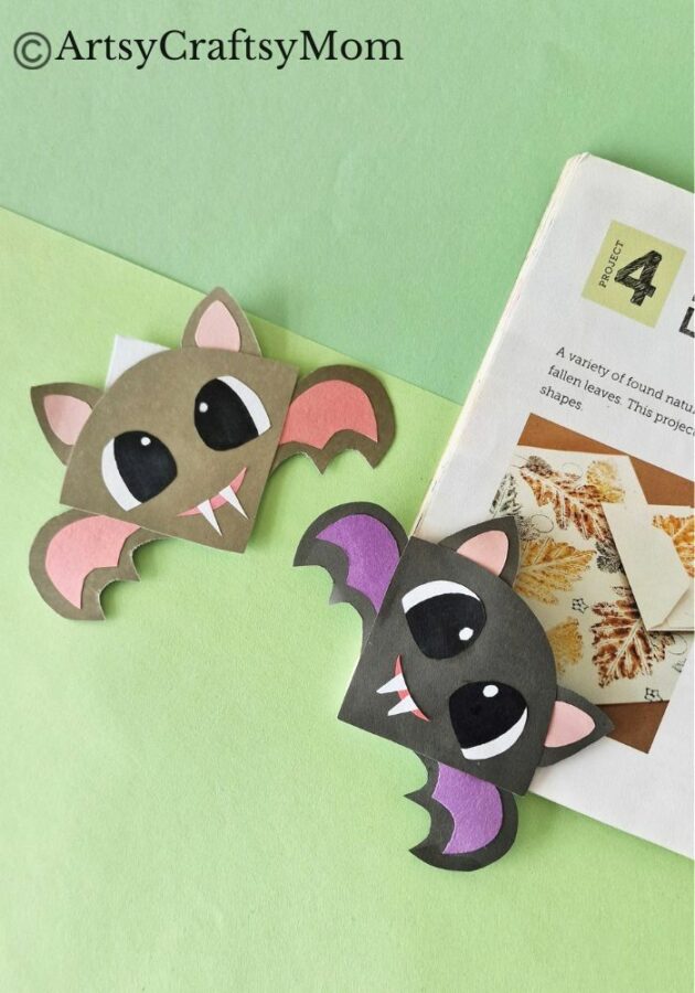 Here's a fun way to add some interest to your seasonal reading - a bat corner bookmark craft! Perfect for Bat Appreciation Day or Halloween!