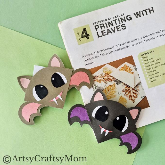 Here's a fun way to add some interest to your seasonal reading - a bat corner bookmark craft! Perfect for Bat Appreciation Day or Halloween!