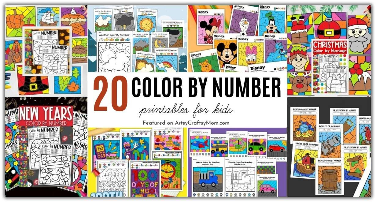 Make coloring extra interesting by adding some number fun to it with our color by number printables! Features vehicles, holidays, fantasy & more!