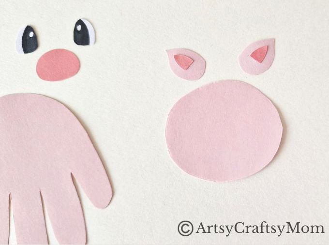 It doesn't get easier than this cute and simple handprint pig craft for kids! Use the handprint in the template provided, or go ahead & make your own!
