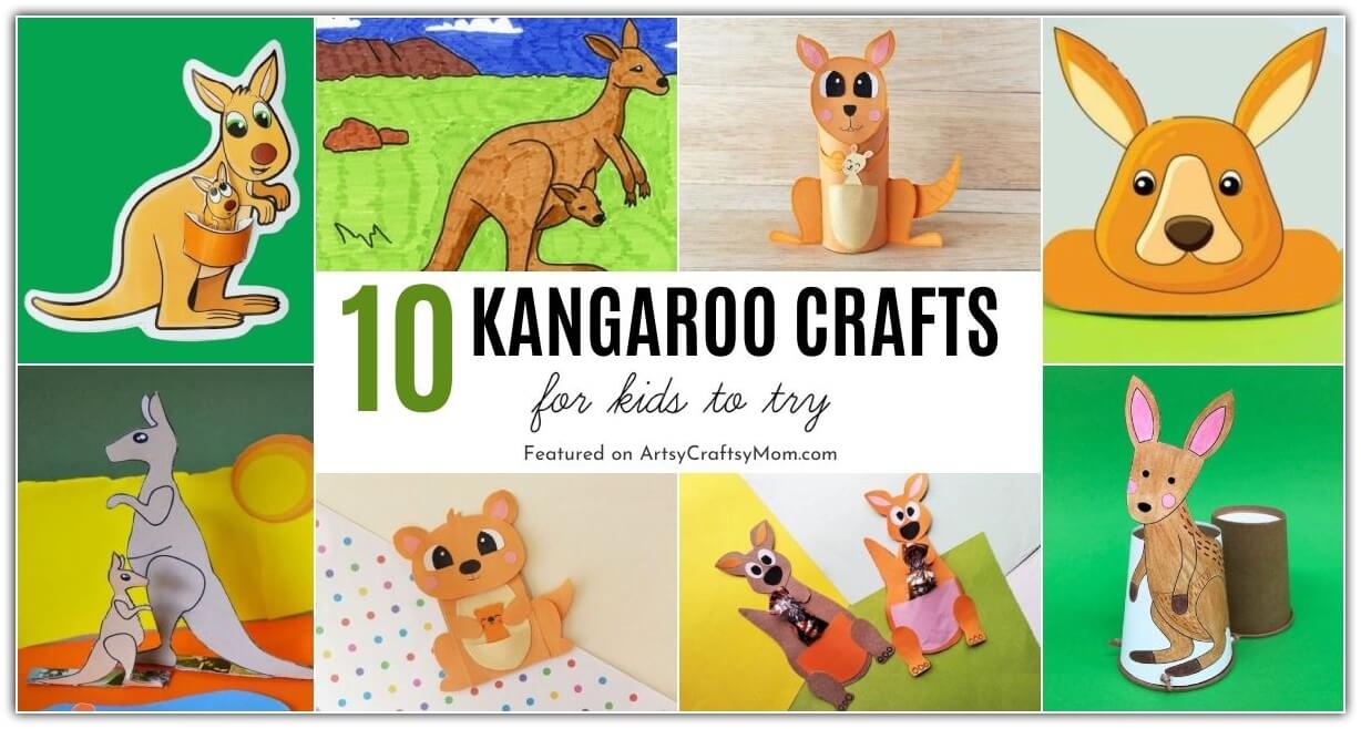 Love kangaroos? Then you'll love these cute and easy kangaroo crafts for kids! Perfect for Australia Day or World Kangaroo Day.