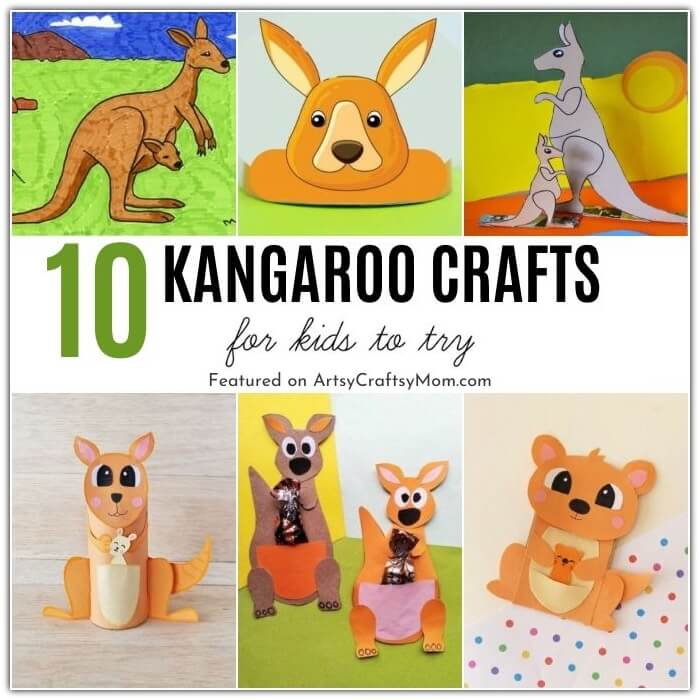 Love kangaroos? Then you'll love these cute and easy kangaroo crafts for kids! Perfect for Australia Day or World Kangaroo Day.
