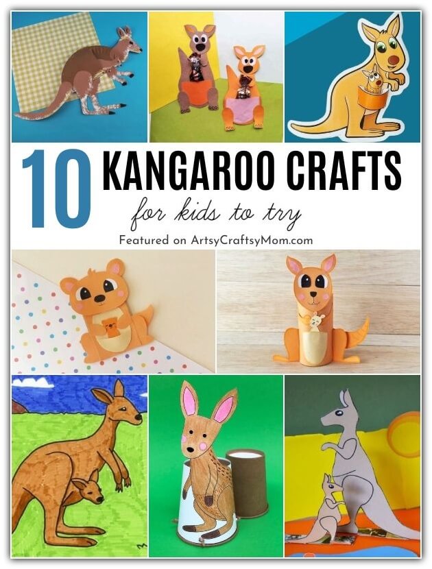 Love kangaroos? Then you'll love these cute and easy kangaroo crafts for kids! Perfect for Australia Day or World Kangaroo Day.