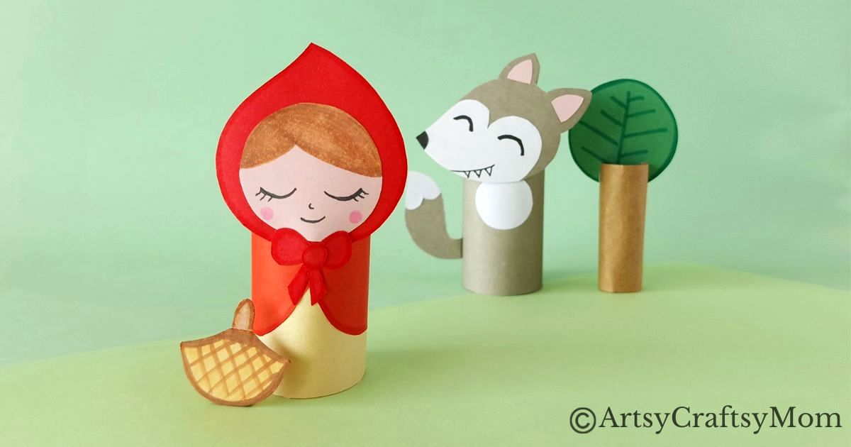 Little Red Riding Hood Puppet Craft 18 You've heard the story, it's now time to put on a show! Set it up with this cute Little Red Riding Hood Puppet set, made entirely with craft paper!