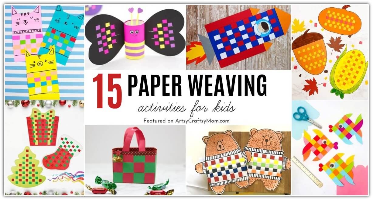 15 Wonderful Paper Weaving Activities for Kids 19 These Wonderful Paper Weaving Activities show how kids of all ages can create amazing arts & crafts simply by weaving together strips of paper!
