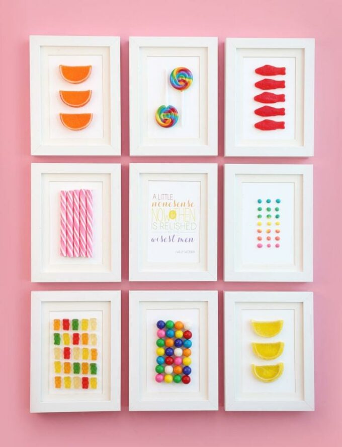 Anyone who loves candy is sure to love these candy themed crafts for kids! Go bright & colorful as you create your own treats out of craft supplies!