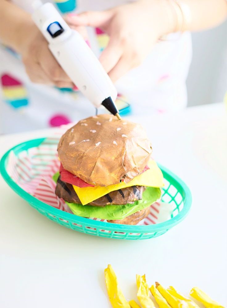 10 Fun and Fabulous Fast Food Crafts for Kids 9 Celebrate National Fast Food Day with these fun and fabulous fast food crafts for kids! These burgers, fries and pizzas are actually good for you!