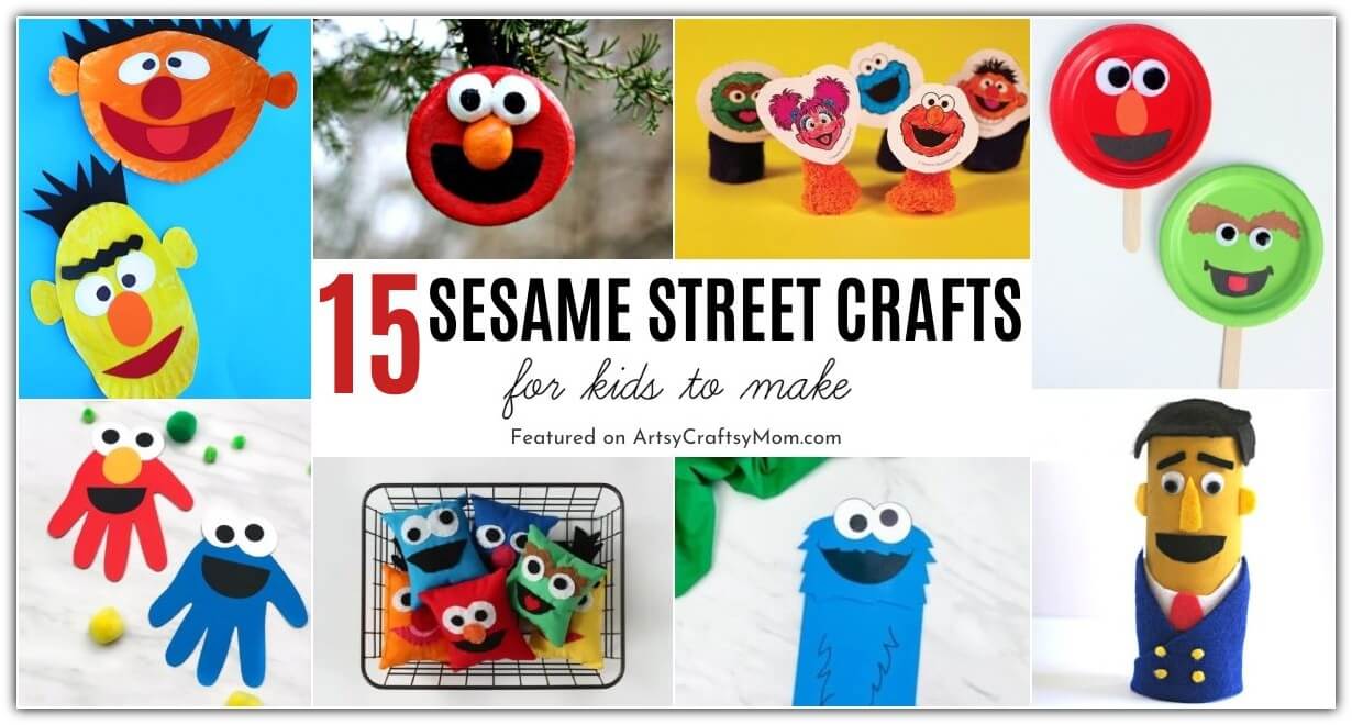 Let's celebrate an evergreen classic today - with some fun Sesame Street crafts for kids! Perfect for Sesame Street Day on 10th November!