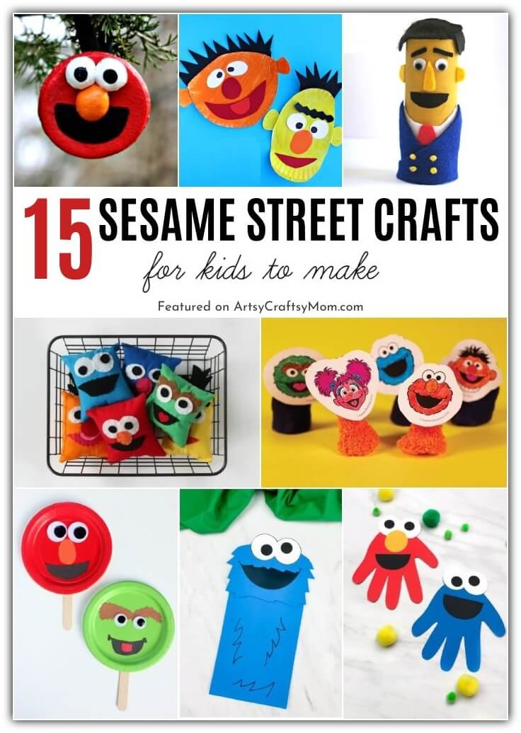 Let's celebrate an evergreen classic today - with some fun Sesame Street crafts for kids! Perfect for Sesame Street Day on 10th November!