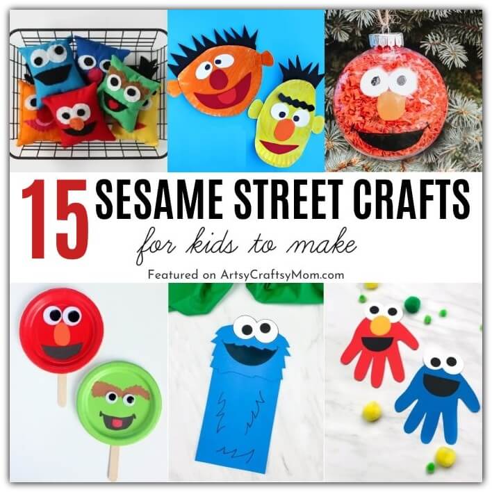 Let's celebrate an evergreen classic today - with some fun Sesame Street crafts for kids! Perfect for Sesame Street Day on 10th November!