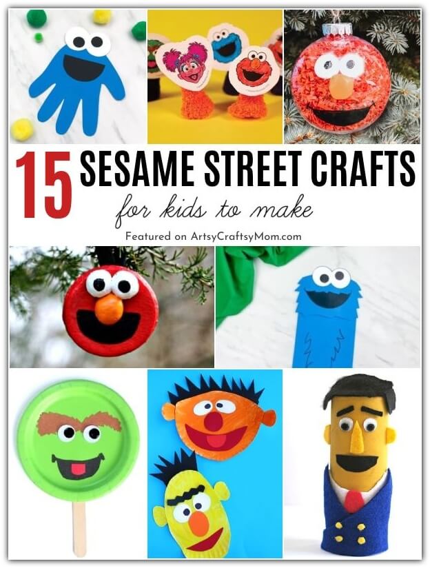 Let's celebrate an evergreen classic today - with some fun Sesame Street crafts for kids! Perfect for Sesame Street Day on 10th November!