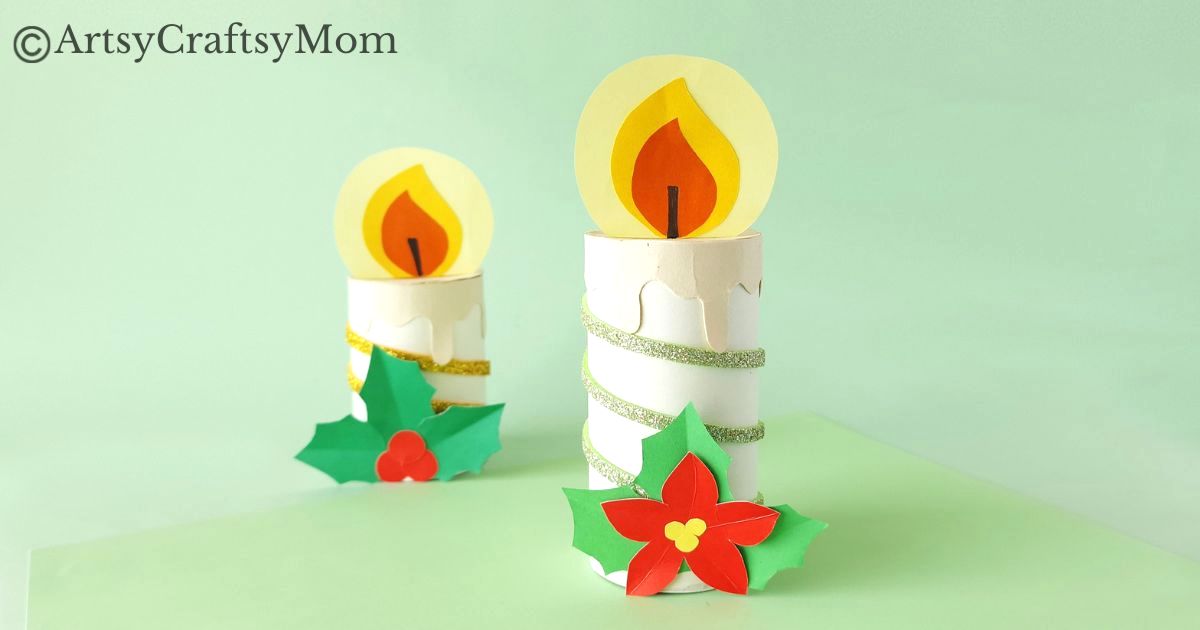 Easy Toilet Paper Roll Candle Craft for Christmas 17 There will be candles galore during Christmas, but if you want something that's safe for kids, you will love our Toilet Paper Roll Candle Craft!