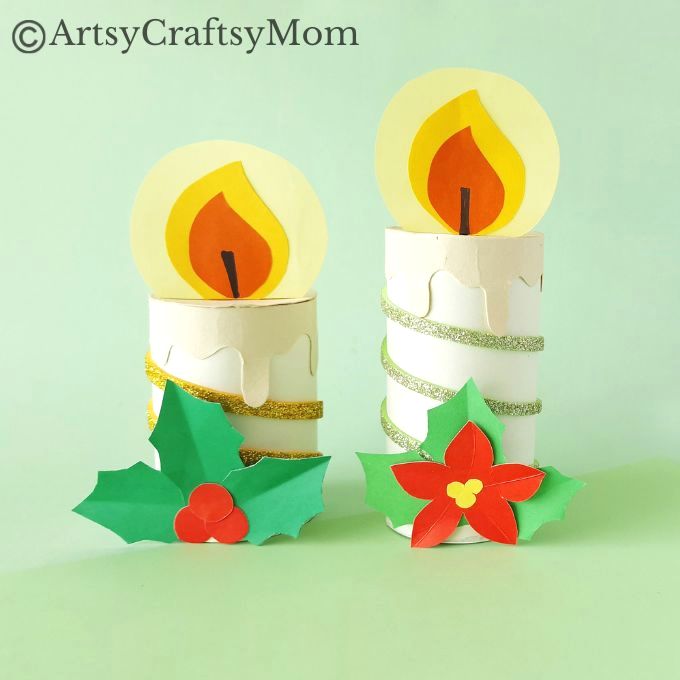 Easy Toilet Paper Roll Candle Craft for Christmas 15 There will be candles galore during Christmas, but if you want something that's safe for kids, you will love our Toilet Paper Roll Candle Craft!