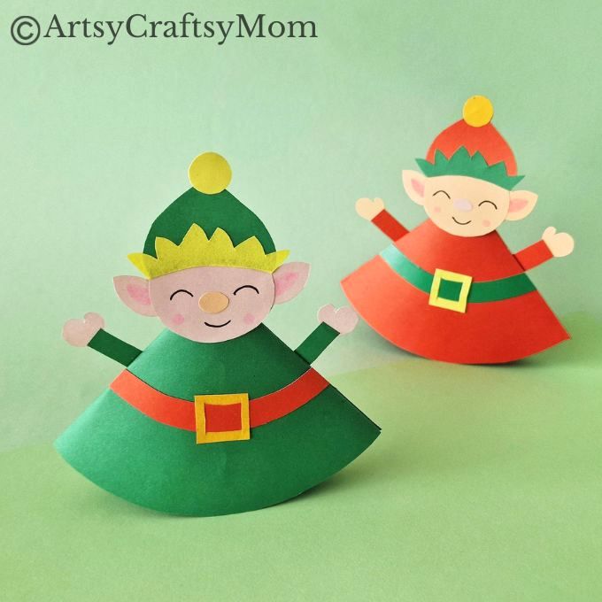 Who says elves can't rock and roll? Here's a Fun Rocking Elf Papercraft for Kids of all ages to make and play with this festive season!