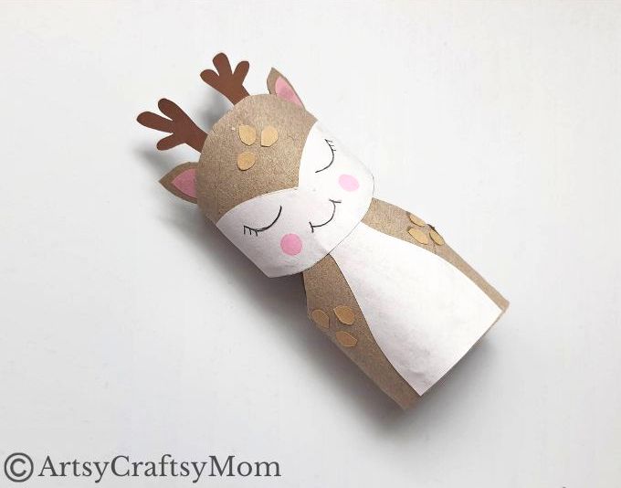 Here's an easy Toilet Paper Roll Reindeer Craft for kids to make this season. Go ahead & make a full set, so Santa can proceed on his journey!